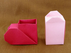 ハートBOXの折り紙