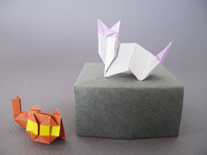 折り紙　シャム猫　どら猫