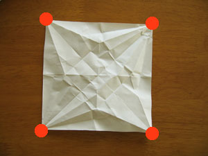 ひろげた折り紙