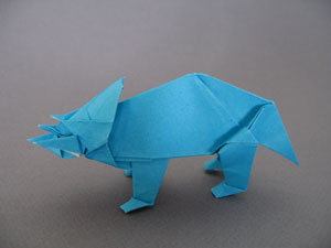 トリケラトプスの折り紙