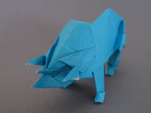 トリケラトプスの折り紙