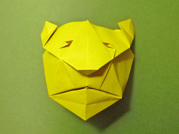 虎の面の折り紙