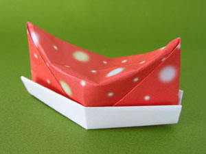 GIハット(ハンバーガー屋さんの帽子)の折り紙