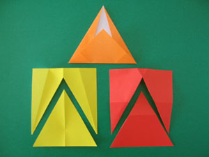 正三角形の折り紙