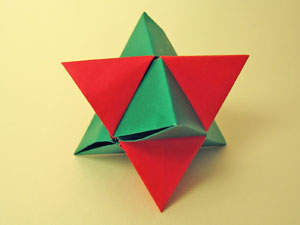 星型八面体の折り紙