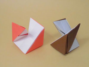 ジグザグ分割立方体の折り紙
