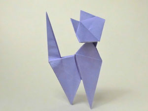 ネコ-15°　折り紙
