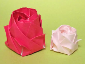 初代五角バラの折り紙