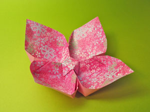 花の器の折り紙